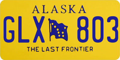 AK license plate GLX803
