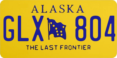 AK license plate GLX804