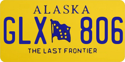 AK license plate GLX806
