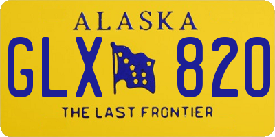 AK license plate GLX820