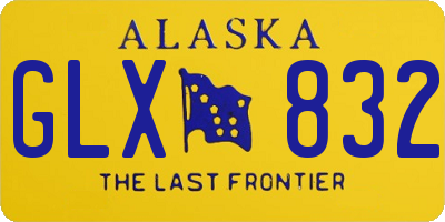 AK license plate GLX832