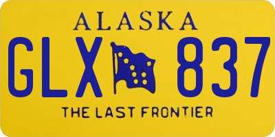 AK license plate GLX837