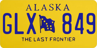 AK license plate GLX849