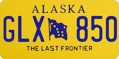 AK license plate GLX850