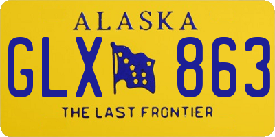 AK license plate GLX863