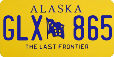 AK license plate GLX865