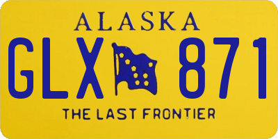 AK license plate GLX871