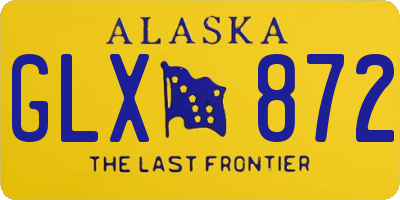 AK license plate GLX872