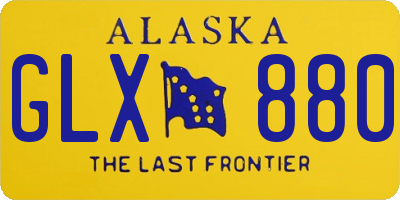 AK license plate GLX880