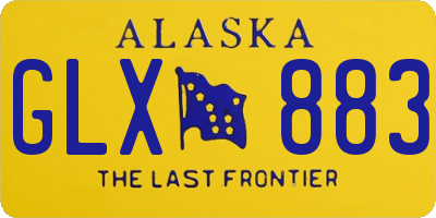 AK license plate GLX883