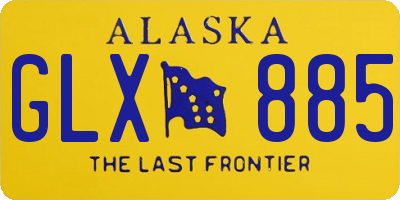 AK license plate GLX885