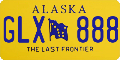 AK license plate GLX888