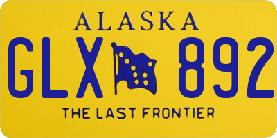 AK license plate GLX892
