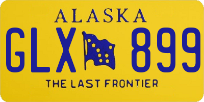 AK license plate GLX899