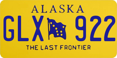 AK license plate GLX922
