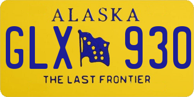 AK license plate GLX930