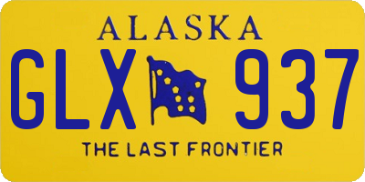 AK license plate GLX937