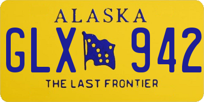 AK license plate GLX942