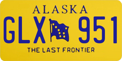 AK license plate GLX951