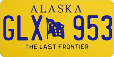 AK license plate GLX953