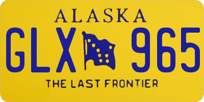 AK license plate GLX965