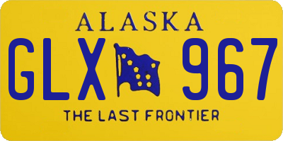 AK license plate GLX967