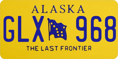 AK license plate GLX968