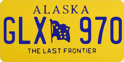 AK license plate GLX970