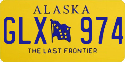 AK license plate GLX974