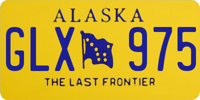 AK license plate GLX975