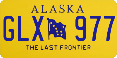 AK license plate GLX977