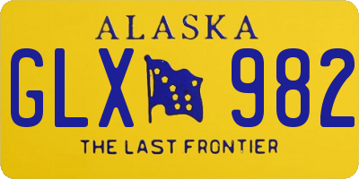 AK license plate GLX982