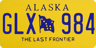 AK license plate GLX984