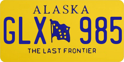 AK license plate GLX985