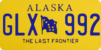 AK license plate GLX992