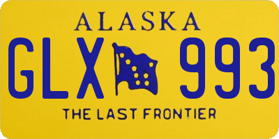 AK license plate GLX993
