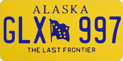 AK license plate GLX997
