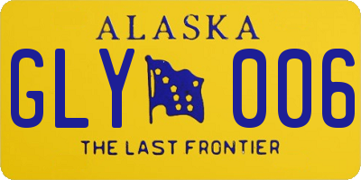AK license plate GLY006