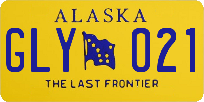 AK license plate GLY021