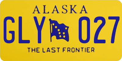 AK license plate GLY027