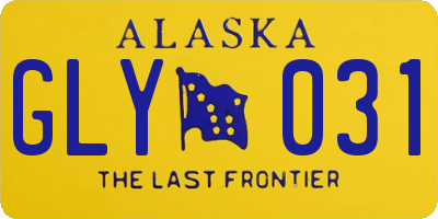 AK license plate GLY031
