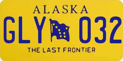 AK license plate GLY032