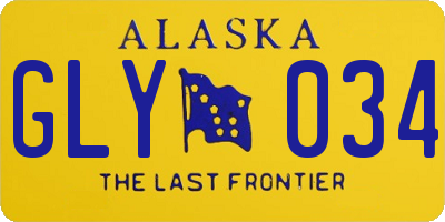 AK license plate GLY034