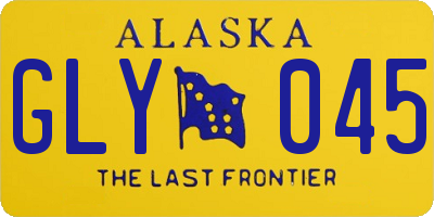 AK license plate GLY045