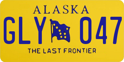 AK license plate GLY047
