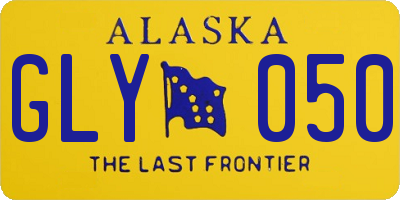 AK license plate GLY050