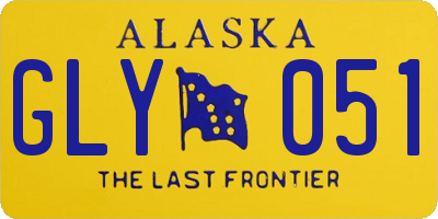 AK license plate GLY051