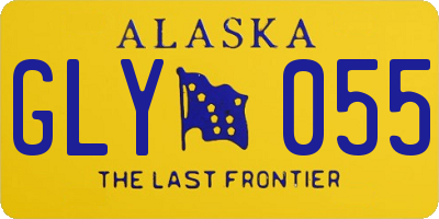 AK license plate GLY055