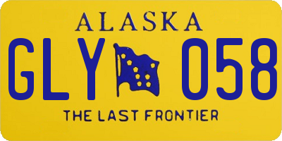 AK license plate GLY058