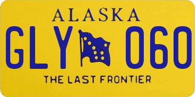 AK license plate GLY060